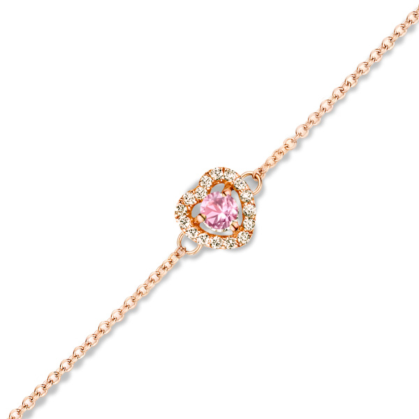 Bracelet One More  Salina saphir rose et Diamants Or Rose