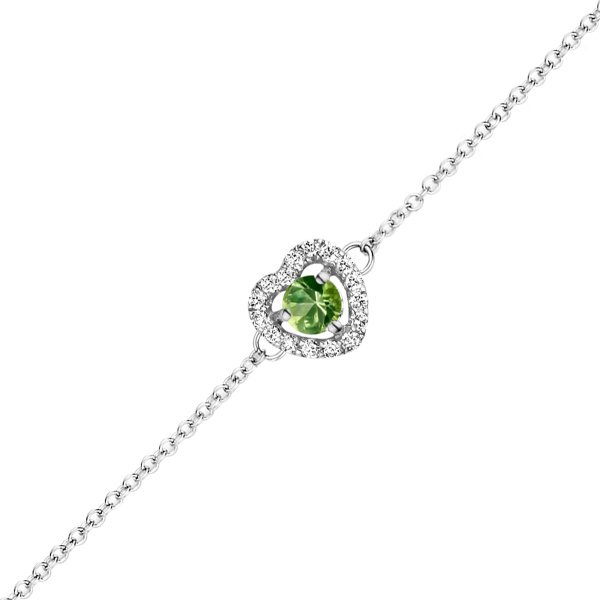 Bracelet One More  Salina saphir vert et Diamants Or Blanc