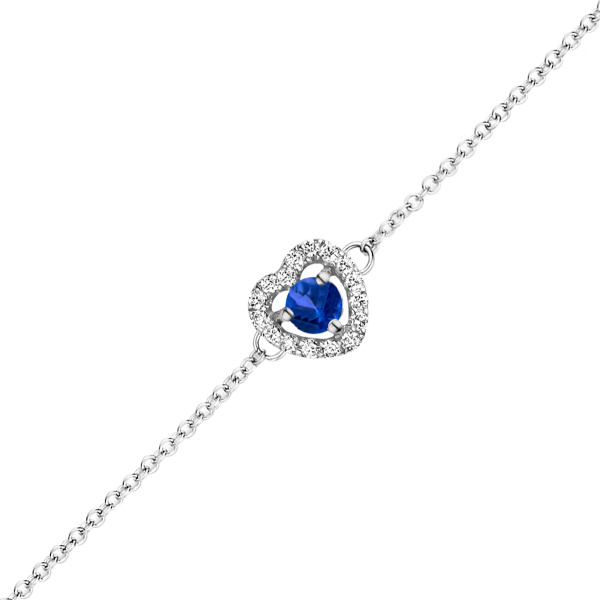 Bracelet One More  Salina saphir blue et Diamants Or Blanc