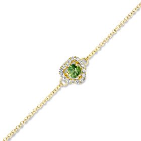 Bracelet One More  Salina saphir vert et Diamants Or Jaune