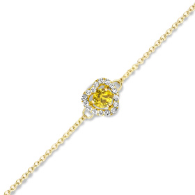 Bracelet One More  Salina saphir jaune et Diamants Or Jaune