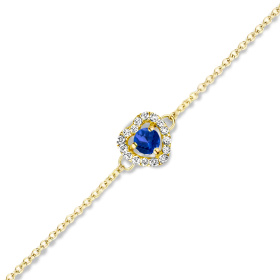 Bracelet One More  Salina saphir bleu et Diamants Or Jaune
