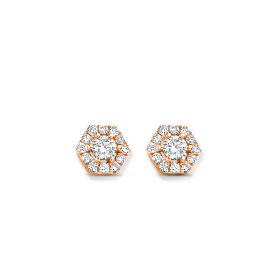Boucles d'oreilles One More  Salina Diamants Or Rose