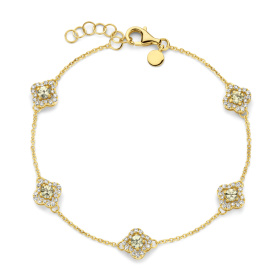 Bracelet One More  Salina saphir vert et Diamants Or Jaune