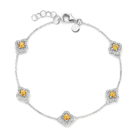 Bracelet One More  Salina saphir jaune et Diamants Or Blanc