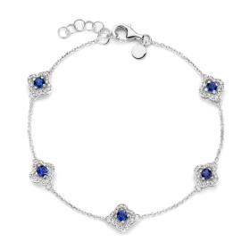 Bracelet One More  Salina saphir blue et Diamants Or Blanc