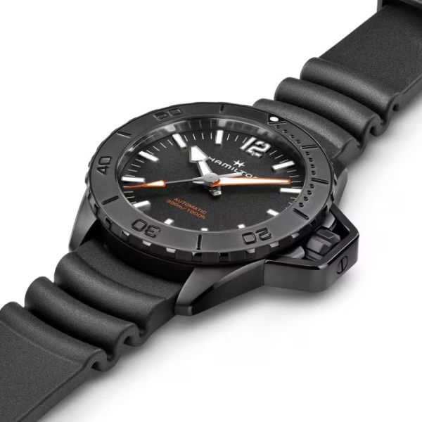 Montre Hamilton Khaki Navy Frogman Automatique PVD Noir 46mm