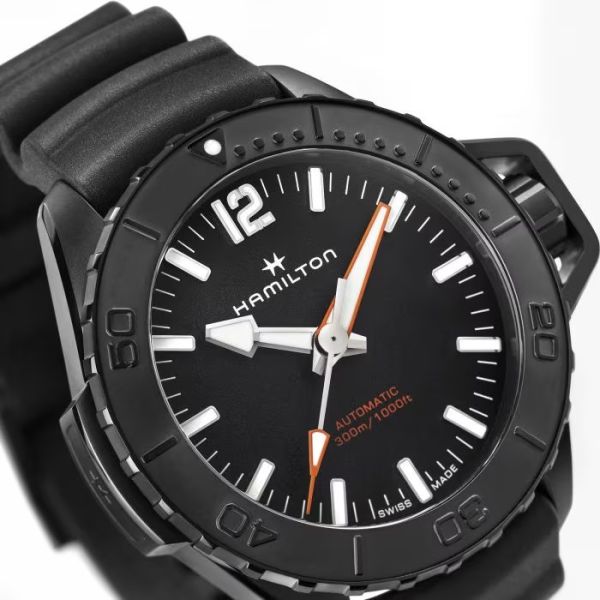 Montre Hamilton Khaki Navy Frogman Automatique PVD Noir 46mm