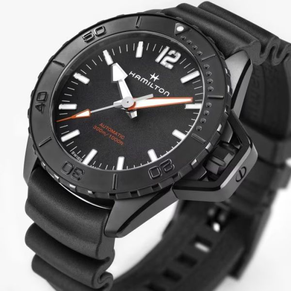 Montre Hamilton Khaki Navy Frogman Automatique PVD Noir 46mm