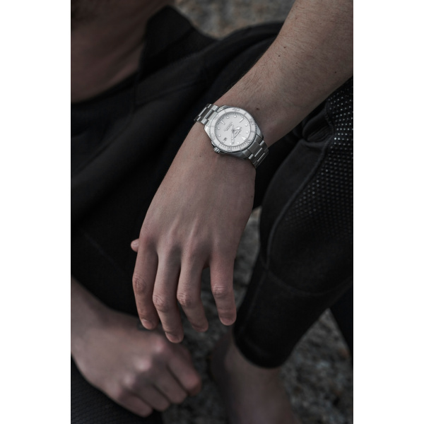 Montre Certina Montre Homme Automatique Blanc Acier Automatique Cadran Blanc