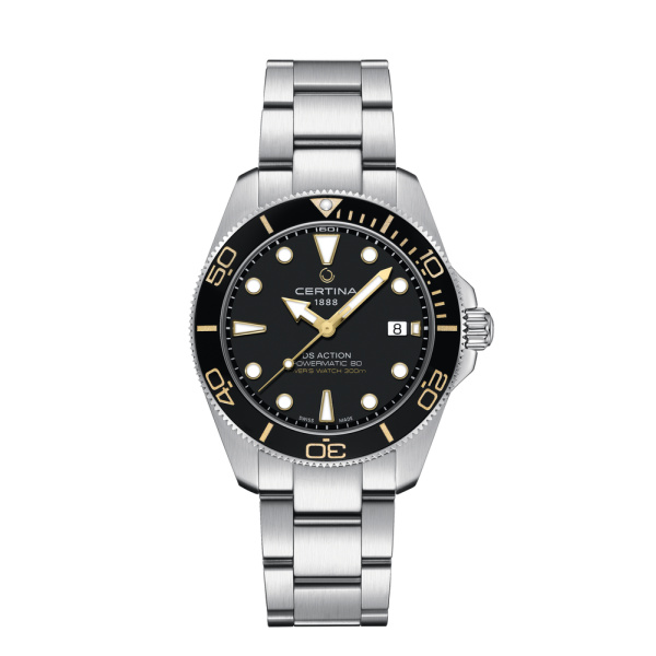 Montre Certina Montre Homme Automatique Noir Acier Automatique Cadran Noir
