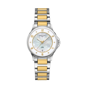Montre Certina Montre Femme Quartz Nacre Revêtement PVD Acier Diamant(s) Quartz Cadran Nacre