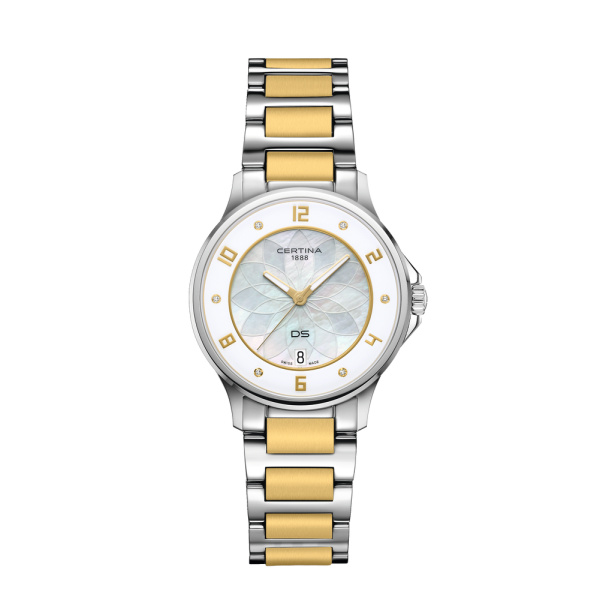 Montre Certina Montre Femme Quartz Nacre Revêtement PVD Acier Diamant(s) Quartz Cadran Nacre