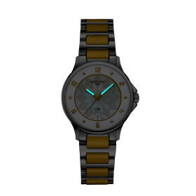 Montre Certina Montre Femme Quartz Nacre Revêtement PVD Acier Diamant(s) Quartz Cadran Nacre