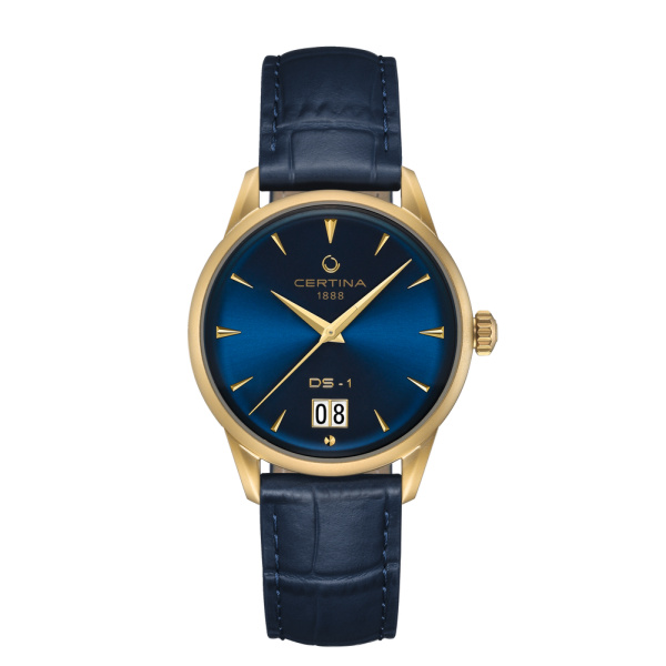 Montre Certina Montre Homme Automatique Bleu Revêtement PVD Acier Automatique Cadran Bleu