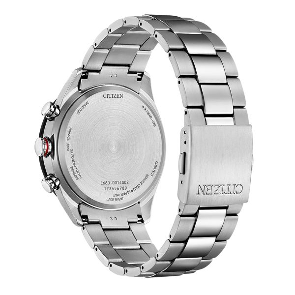 Montre Citizen Radio Controlled Super Titanium Eco-drive Cadran Bleu