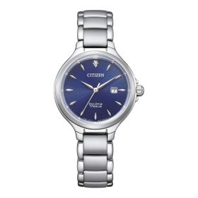 Montre Citizen Ladies Super Titanium Elegant Eco-drive Cadran Bleu