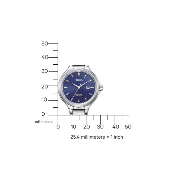 Montre Citizen Ladies Super Titanium Elegant Eco-drive Cadran Bleu