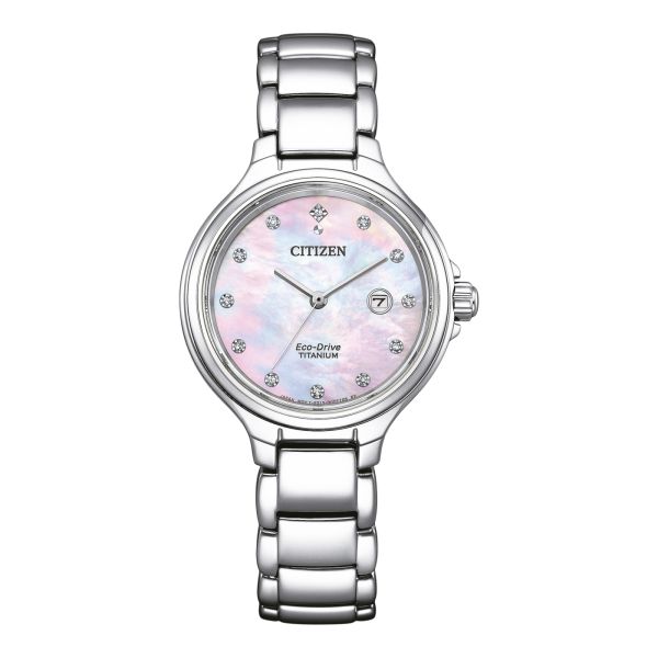 Montre Citizen Ladies Super Titanium Elegant Eco-drive Cadran Noir