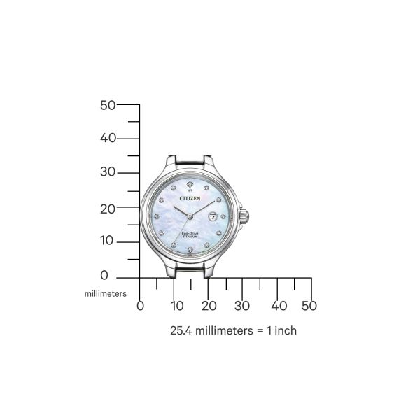 Montre Citizen Ladies Super Titanium Elegant Eco-drive Cadran Vert