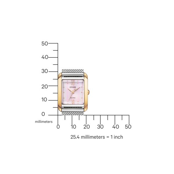Montre Citizen Citizen L Carrée Eco-drive Cadran Rose