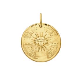 Médaille Arthus Bertand 25mm Roi Soleil Vermeil Satiné