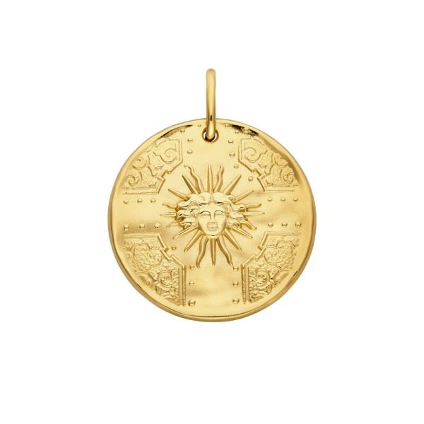 Médaille Arthus Bertand 25mm Roi Soleil Vermeil Satiné
