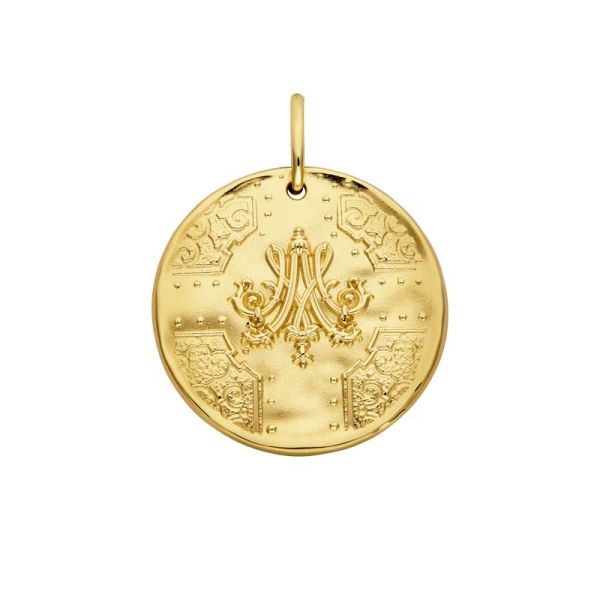 Médaille Arthus Bertand 25mm Marie-Antoinette Vermeil Satiné