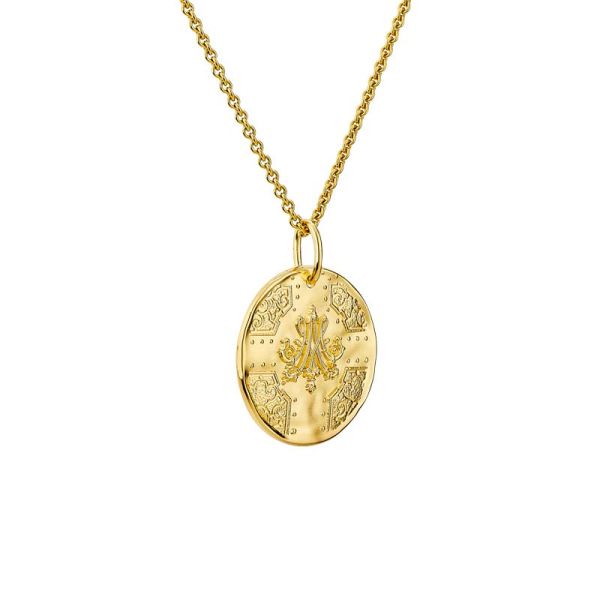 Médaille Arthus Bertand 25mm Marie-Antoinette Vermeil Satiné
