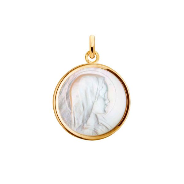 Médaille Arthus Bertand Nacre et Or Jaune 18 carats