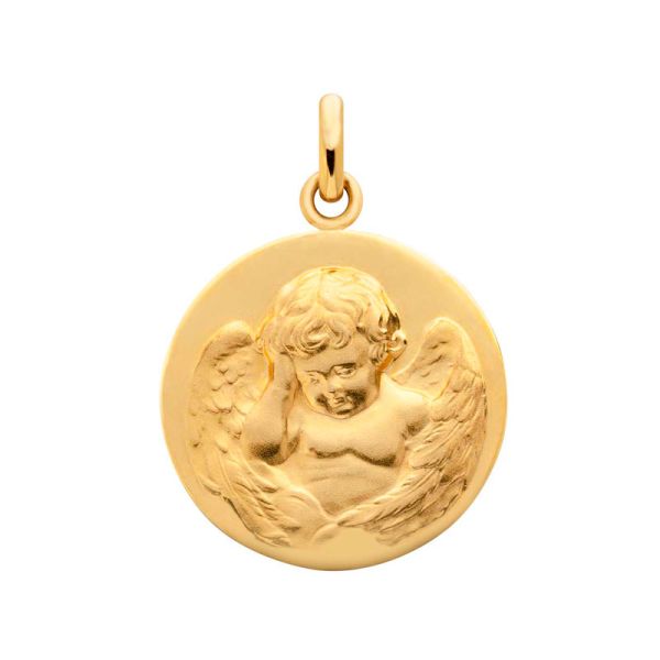 Médaille Baptême Arthus Bertrand Ange Penseur