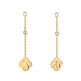 Boucles d'Oreilles Arthus Bertrand Enlacé Pendantes Or Jaune