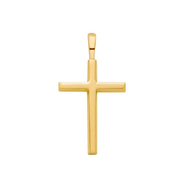 Pendentif Arthus Bertrand Croix Fil Carré Or Jaune
