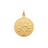 Médaille Arthus Bertrand 18mm Arbre de Vie Relief Or Jaune Sablé