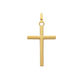 Pendentif Arthus Bertrand Croix Fil Carré Or Jaune Grand Modèle