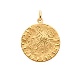 Médaille Arthus Bertrand 23mm Pluie d'Etoiles Or Jaune Poli