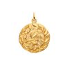 Médaille Arthus Bertand 21mm Daphné Diamant Or Jaune Sablé