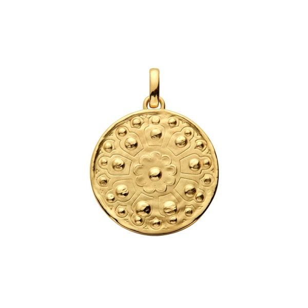 Médaille Arthus Bertand 18mm Rosae Or jaune Satiné