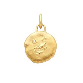 Médaille Arthus Bertand 15mm Scorpion Or Jaune Diamant