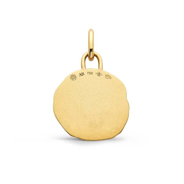 Médaille Arthus Bertand 15mm Scorpion Or Jaune Diamant