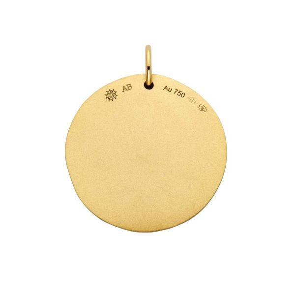 Médaille Arthus Bertand 23mm La Boussole Or Jaune Diamant