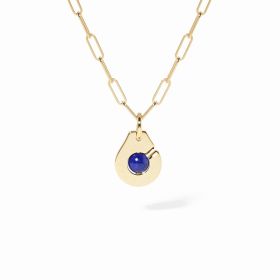 Pendentif Dinh Van Petit Modèle Modèle Or Jaune Lapis Lazuli