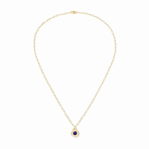 Pendentif Dinh Van Petit Modèle Modèle Or Jaune Lapis Lazuli