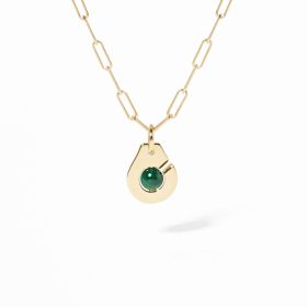 Pendentif Dinh Van Petit Modèle Modèle Or Jaune Malachite
