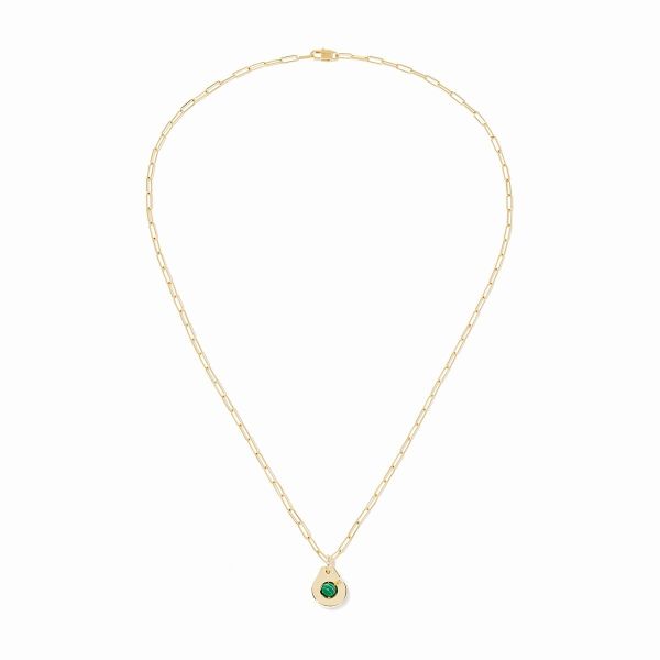 Pendentif Dinh Van Petit Modèle Modèle Or Jaune Malachite