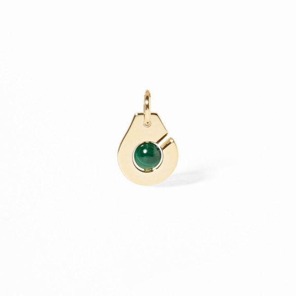 Pendentif Dinh Van Petit Modèle Modèle Or Jaune Malachite