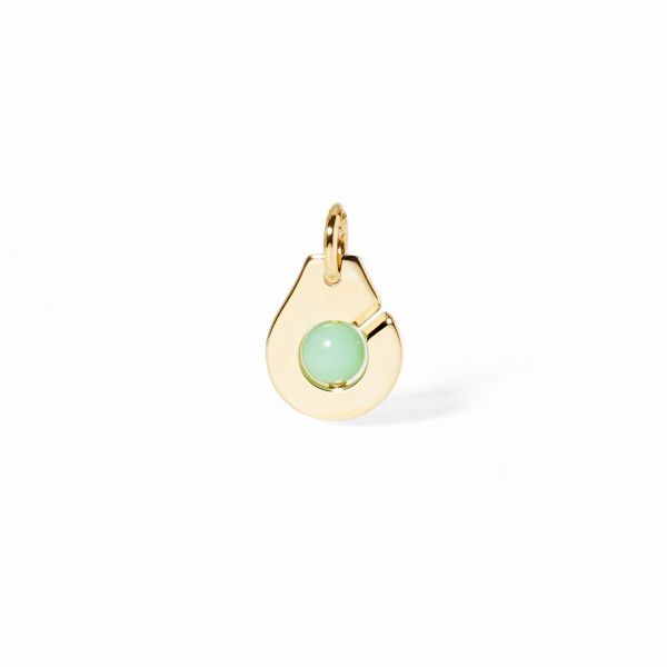 Pendentif Dinh Van Petit Modèle Modèle Or Jaune Chrysoprase