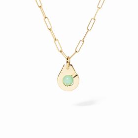 Pendentif Dinh Van Petit Modèle Modèle Or Jaune Chrysoprase