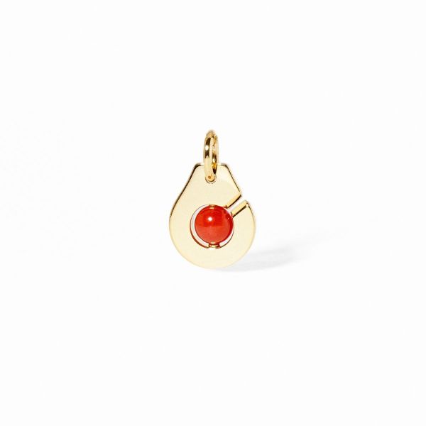 Pendentif Dinh Van Petit Modèle Modèle Or Jaune Corail