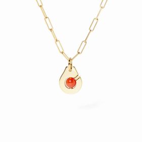 Pendentif Dinh Van Petit Modèle Modèle Or Jaune Corail